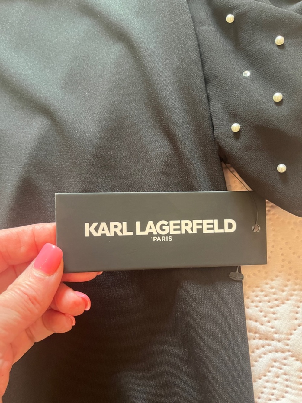 NWT Karl Lagerfeld Bedazzled Blouse - Picture 8 of 9